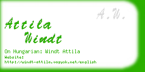 attila windt business card